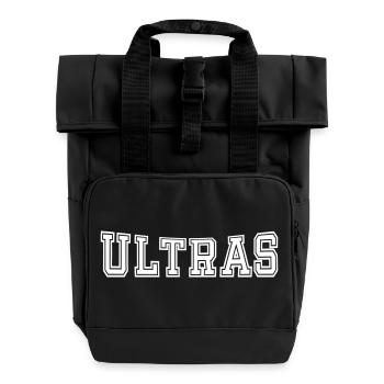 Ultra curved design - Roll Top Backpack with Two Handles - black - Front