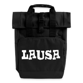 Lausa - Lauser - frech, Austrian dialect - Roll Top Backpack with Two Handles - black - Front