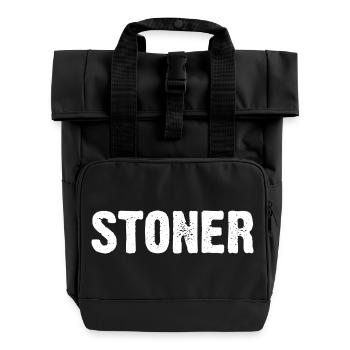 Conception du logo de musique Stoner - Sac à dos Roll Top à deux anses - noir - Devant