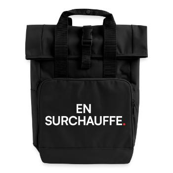 Overheating, humor, tiredness, work - Roll Top Backpack with Two Handles - black - Front