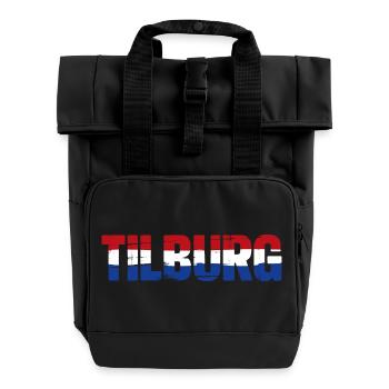 Tilburg, Netherlands - Roll Top Backpack with Two Handles - black - Front