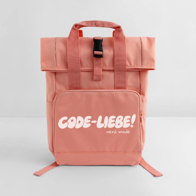 Code-Liebe – Nerd Mode On Rolltop Rucksack mit zwei Griffen