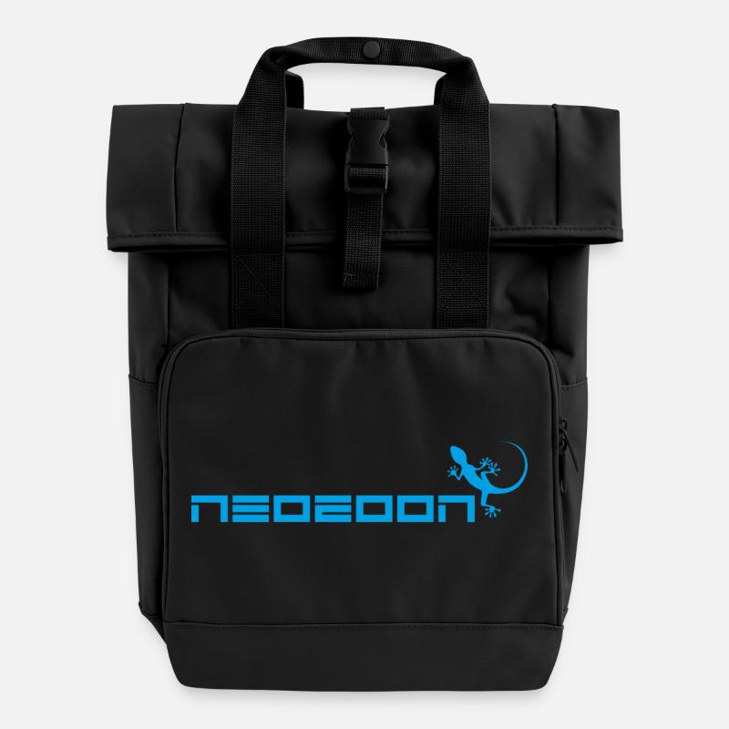 neozoon cyan - Rolltop Rucksack mit zwei Griffen - Schwarz