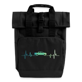 Pick-up Herzschlag-Geländewagen - Rolltop Rucksack mit zwei Griffen - Schwarz - Vorne