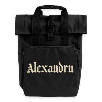 Monogramme gothique d’Alexandru - Sac à dos Roll Top à deux anses - noir - Devant