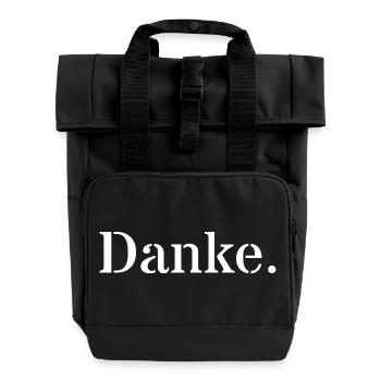 Danke - Rolltop Rucksack mit zwei Griffen - Schwarz - Vorne