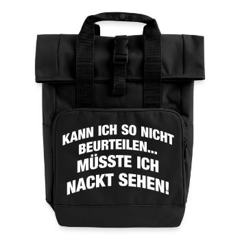 Kann ich so nicht... - Rolltop Rucksack mit zwei Griffen - Schwarz - Vorne