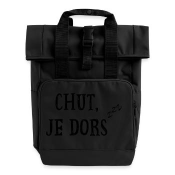 Chut, je dors - Sac à dos Roll Top à deux anses - noir - Devant