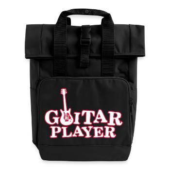 guitar_player_112013_a_2c - Rolltop Rucksack mit zwei Griffen - Schwarz - Vorne