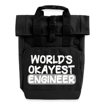Der beste Ingenieur der Welt: Mutiges Statement - Rolltop Rucksack mit zwei Griffen - Schwarz - Vorne