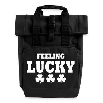 feeling lucky - Rolltop Rucksack mit zwei Griffen - Schwarz - Vorne
