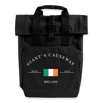 Giant's Causeway Northern Ireland – Souvenir &amp; Gift - Roll Top Backpack with Two Handles - black - Front