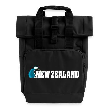 Kiwi-Vogel-Karikatur Neuseeland - Rolltop Rucksack mit zwei Griffen - Schwarz - Vorne