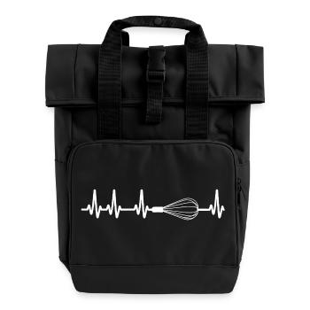 Battement de cœur - Sac à dos Roll Top à deux anses - noir - Devant