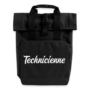 Technicienne - Sac à dos Roll Top à deux anses - noir - Devant