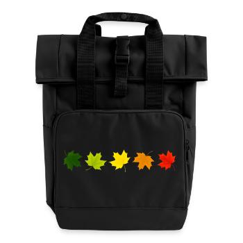 Der Herbst ist da - Rolltop Rucksack mit zwei Griffen - Schwarz - Vorne