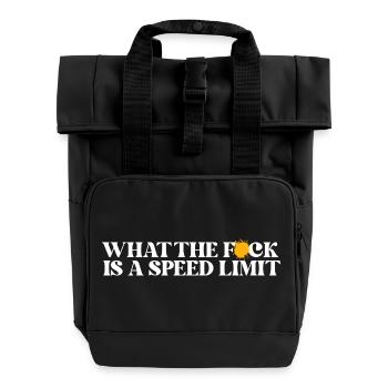Car - Roll Top Backpack with Two Handles - black - Front