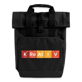 Periodensystem Kreativ - Rolltop Rucksack mit zwei Griffen - Schwarz - Vorne