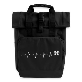 Herzschlag Brooklyn Brücke - Rolltop Rucksack mit zwei Griffen - Schwarz - Vorne