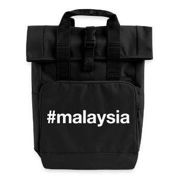 MALAYSIA Hashtag - Rolltop Rucksack mit zwei Griffen - Schwarz - Vorne