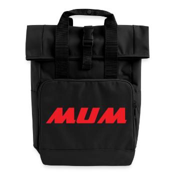 Maman d'Amour - Muttertag - Rolltop Rucksack mit zwei Griffen - Schwarz - Vorne