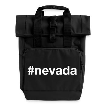 NEVADA Hashtag - Roll Top Backpack with Two Handles - black - Front