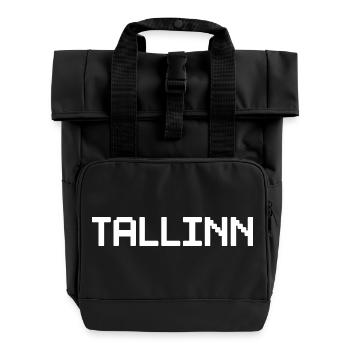 TALLINN Estonia - Roll Top Backpack with Two Handles - black - Front