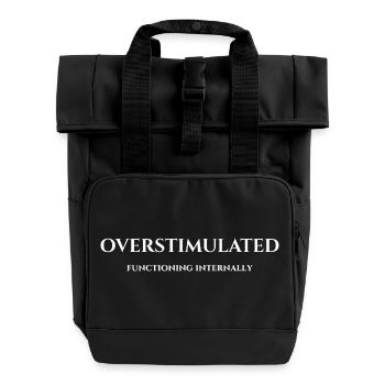 Humour introverti minimal surstimulé - Sac à dos Roll Top à deux anses - noir - Devant