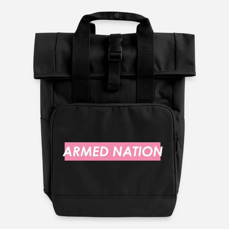 BOITE ROSE SACHET 2020 - Sac à dos Roll Top à deux anses - noir