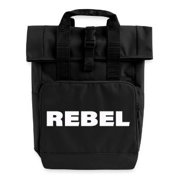 REBEL - Roll Top Backpack with Two Handles - black - Front