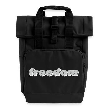 FREEDOM - Roll Top Backpack with Two Handles - black - Front