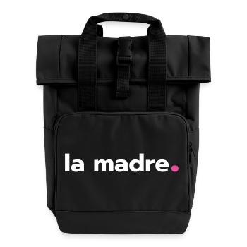 Der Wahnsinn - Rolltop Rucksack mit zwei Griffen - Schwarz - Vorne
