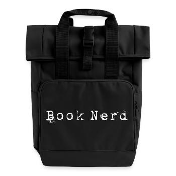 Book Nerd  - Rolltop Rucksack mit zwei Griffen - Schwarz - Vorne