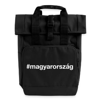 MAGYARORSZAG Hungary Ungarn Hashtag - Rolltop Rucksack mit zwei Griffen - Schwarz - Vorne