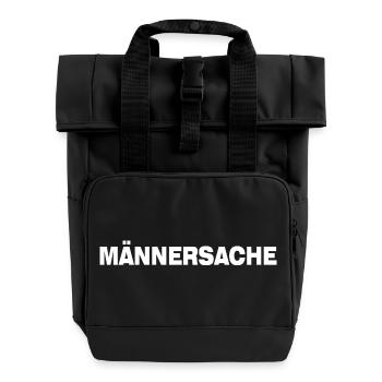 Men's business - Roll Top Backpack with Two Handles - black - Front