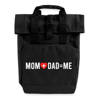 Maman et Papa égale moi Drôle d’équation familiale - Sac à dos Roll Top à deux anses - noir - Devant