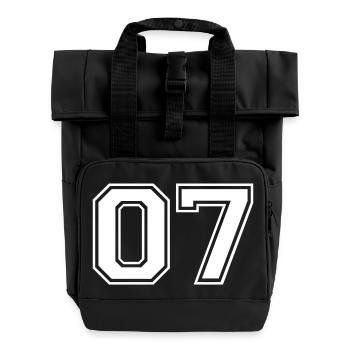 07 - Rolltop Rucksack mit zwei Griffen - Schwarz - Vorne