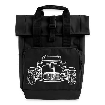 Caterham 7 Sportwagen - Rolltop Rucksack mit zwei Griffen - Schwarz - Vorne