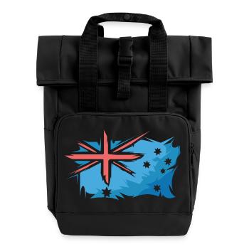 Illustration du drapeau de l’Australie Logo du signe d’art - Sac à dos Roll Top à deux anses - noir - Devant