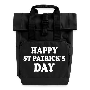 st patricks day - Rolltop Rucksack mit zwei Griffen - Schwarz - Vorne
