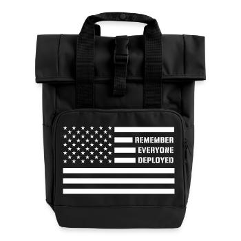 Denken Sie daran, dass alle RED Friday Troops eingesetzt haben - Rolltop Rucksack mit zwei Griffen - Schwarz - Vorne