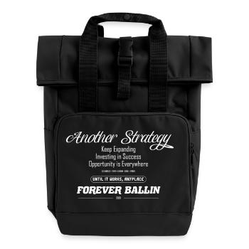 Another Strategy Forever - Rolltop Rucksack mit zwei Griffen - Schwarz - Vorne