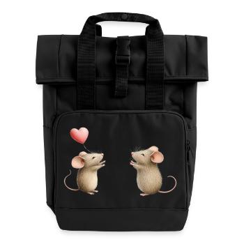 Amour de la souris - Sac à dos Roll Top à deux anses - noir - Devant