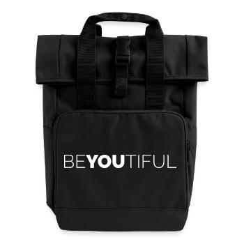 Dictons cool beyoutiful logo texte typographie - Sac à dos Roll Top à deux anses - noir - Devant
