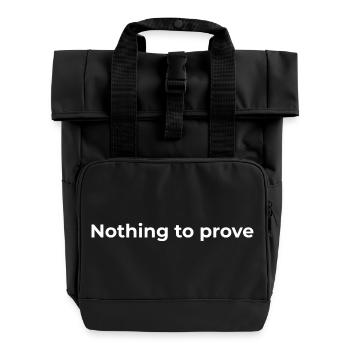 Citation de la liberté | Rien à prouver - White - Sac à dos Roll Top à deux anses - noir - Devant