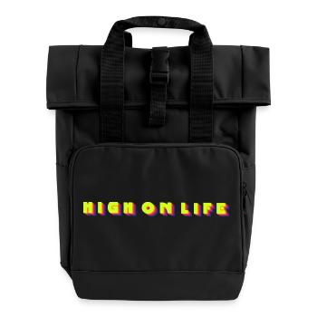 High on life - Rolltop Rucksack mit zwei Griffen - Schwarz - Vorne