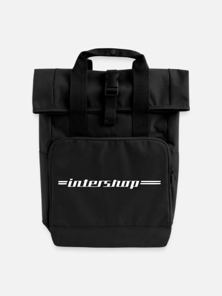 Intershop - Rolltop Rucksack mit zwei Griffen - Schwarz