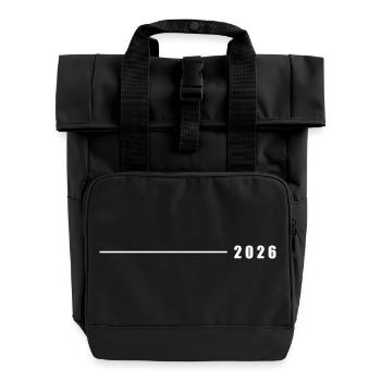 2026 Linie - Rolltop Rucksack mit zwei Griffen - Schwarz - Vorne
