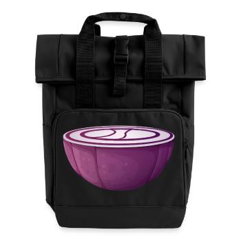 onion zwiebel veggie gemuese vegetable1 - Rolltop Rucksack mit zwei Griffen - Schwarz - Vorne