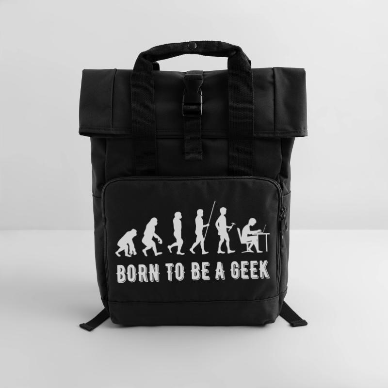 Né Geek : Évolution Tech Sac à dos Roll Top à deux anses
